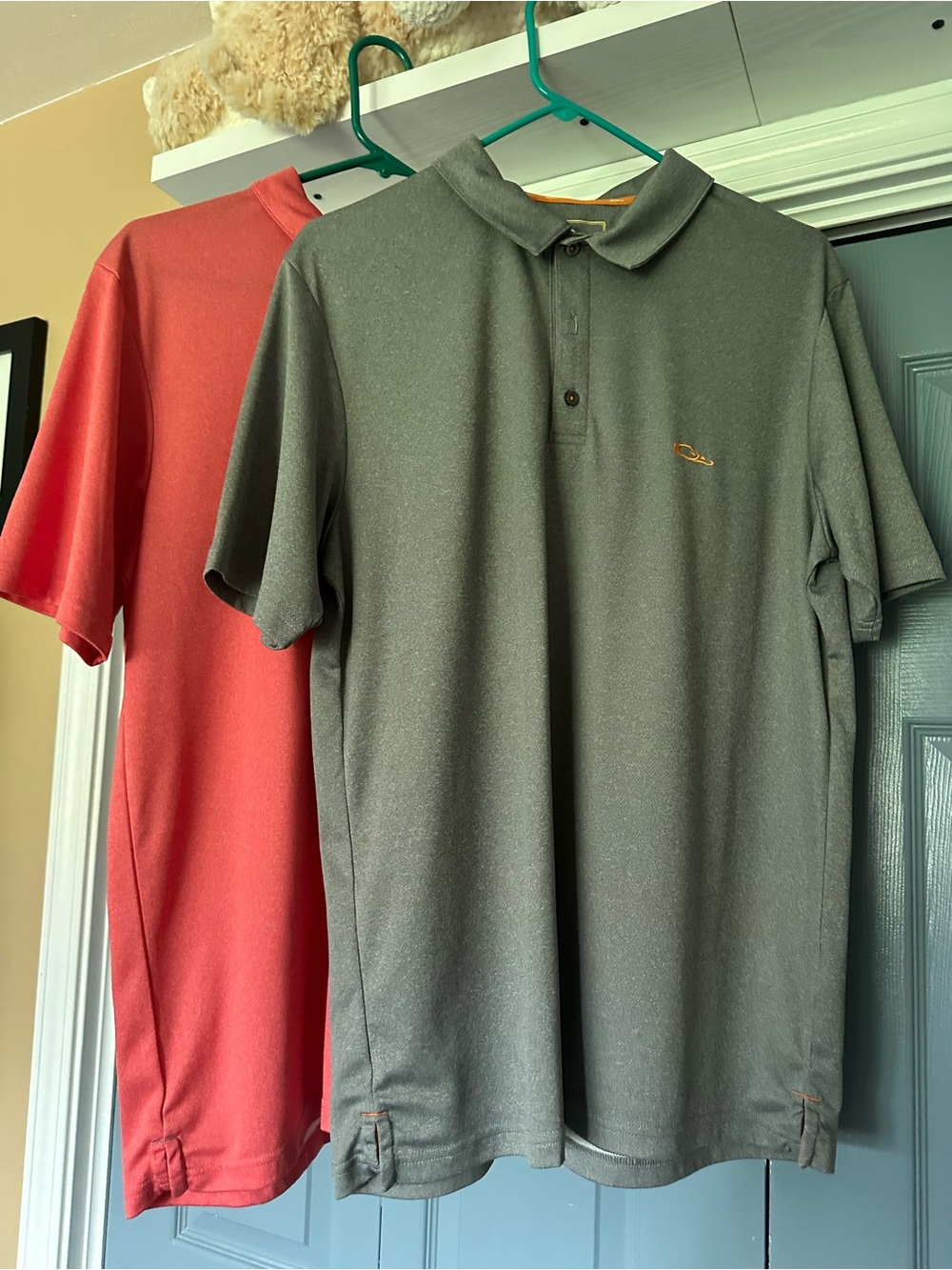 Drake Lot of Two Men's Polos Gray and Orange